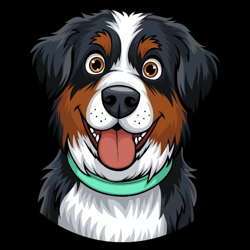 Bernese Mountain Dog Portrait