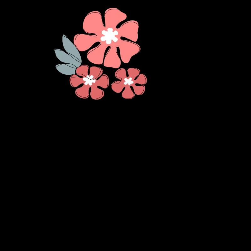 Lettre l fleurs minimalistes
