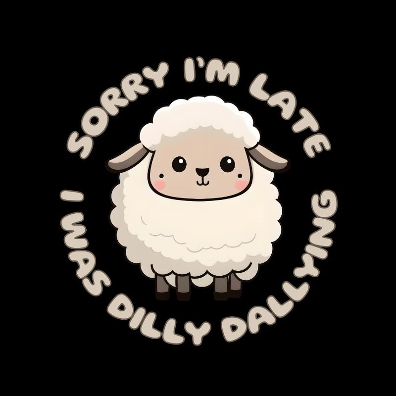 Tut mir leid, dass ich zu spät komme, ich war Dilly Dally Cute Lamb