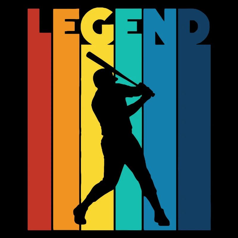 Baseball Legend Retro Batting Player Fan