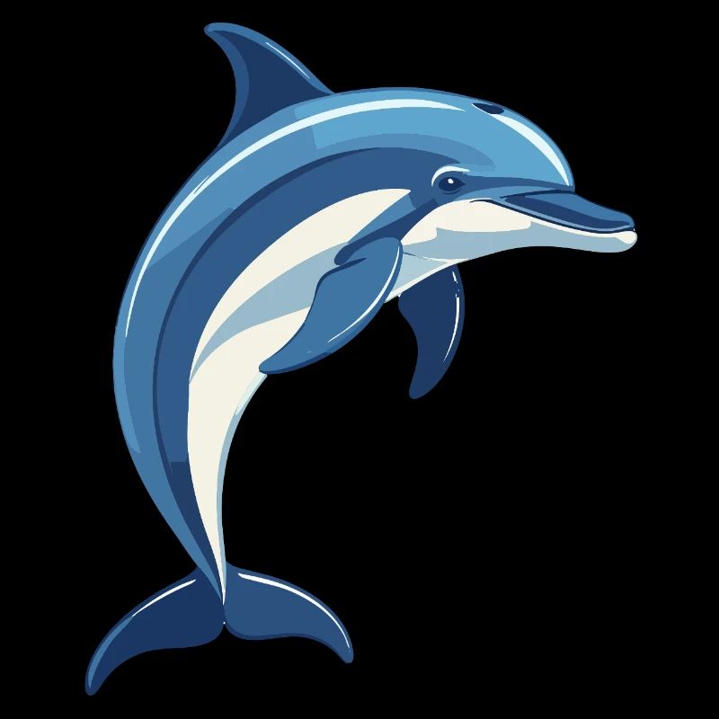 Blauer Delfin springt aus dem Wasser