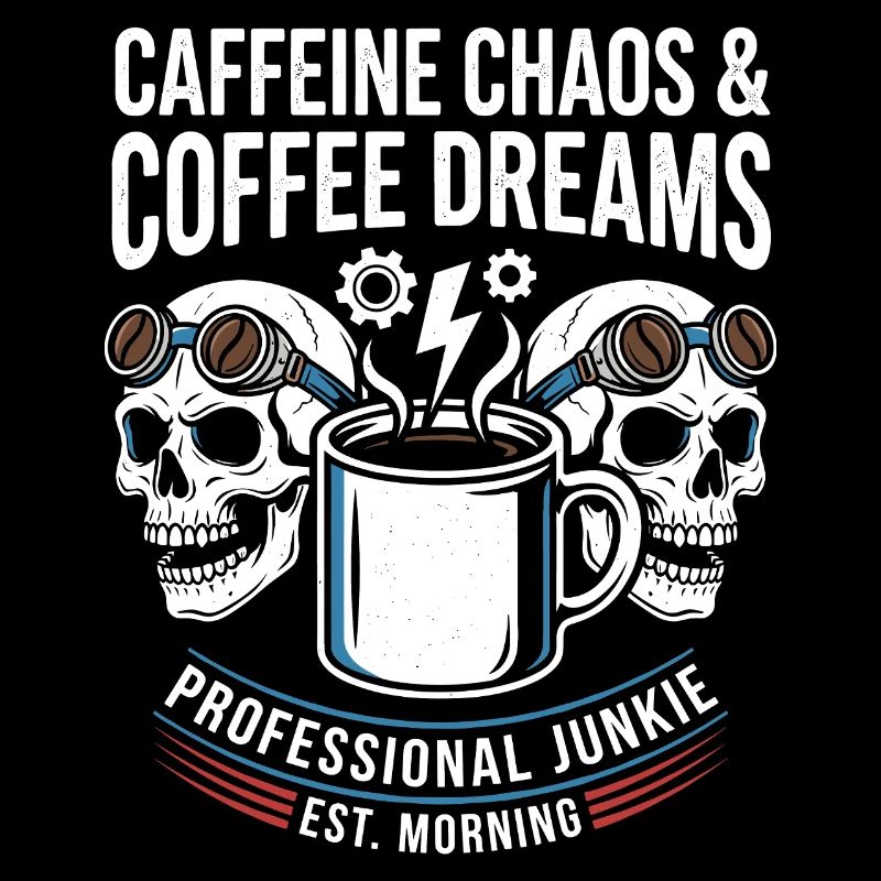 Kaffeechaos Skulls Morgenjunkie Design