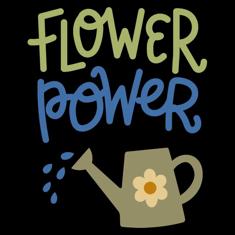 Conception d’arrosoirs de jardinage mignons Flower Power