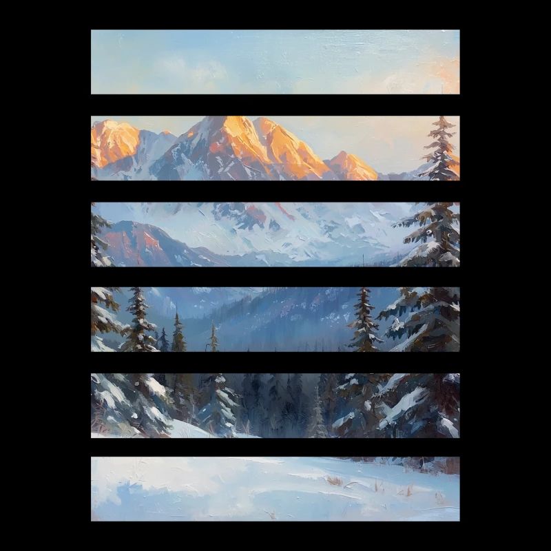 Layered mountain horizon
