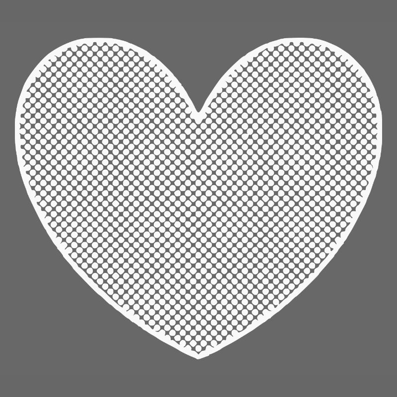 white heart white dotted pattern dots gift