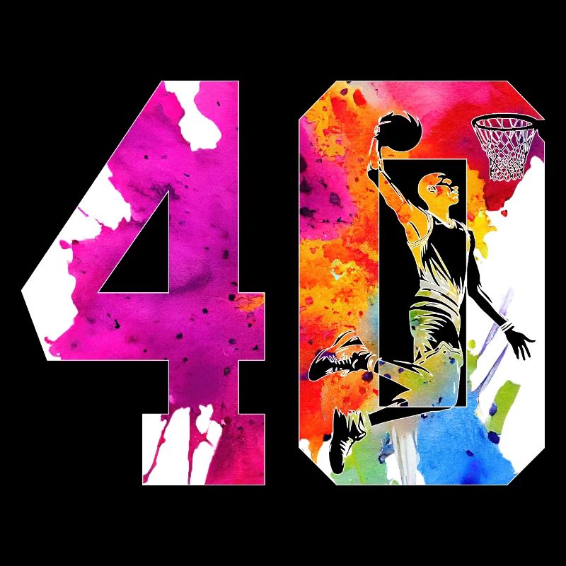 40. GEBURTSTAG BASKETBALL NUMMER 40