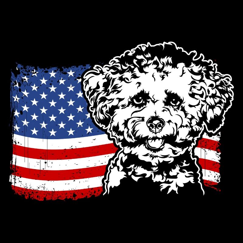Bichon frisé US Amérique Drapeau Chiens Chien Wilsigns