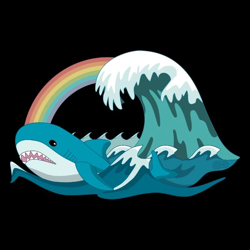 Pride Blahaj with Rainbow