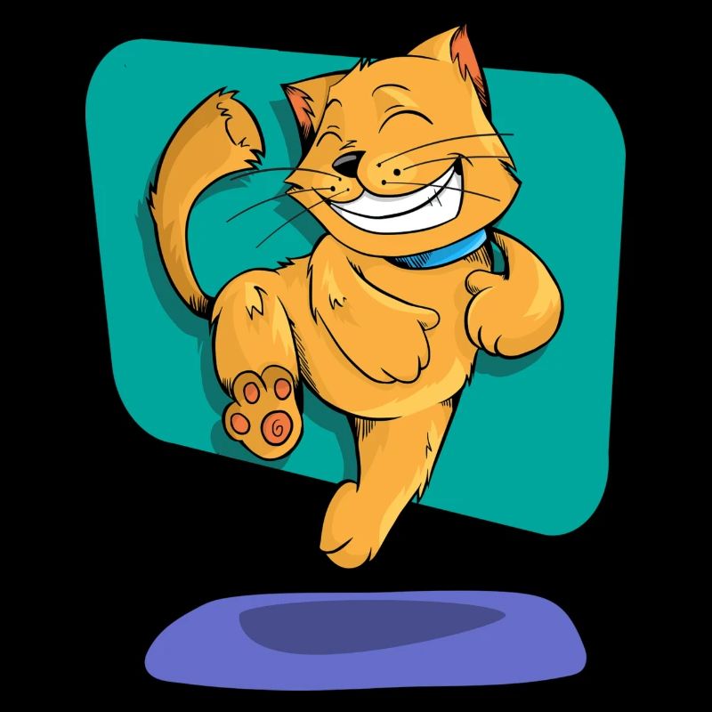 Freudige tanzende Katze