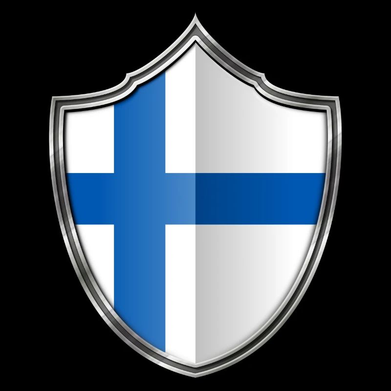 Finnland Flagge Wappen Silber 015