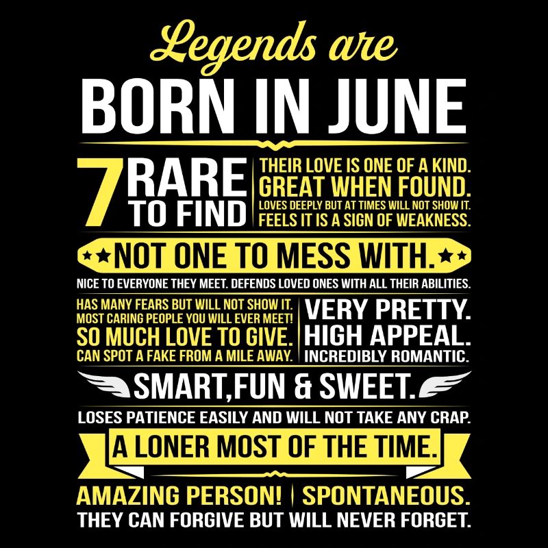 Legends Are Born In June