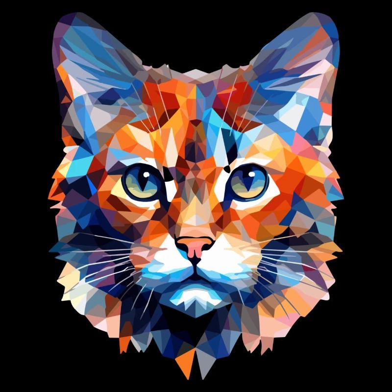 Katze Polygon Katzen Kater Hauskatze Kurzhaar