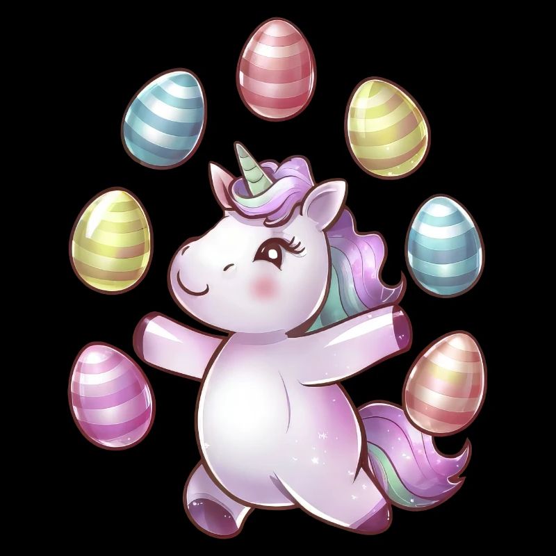 Unicorn Easter Egg Juggling