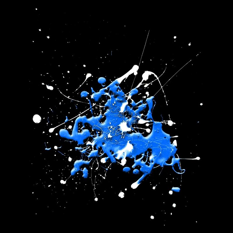 Blancbleu.Éclaboussure