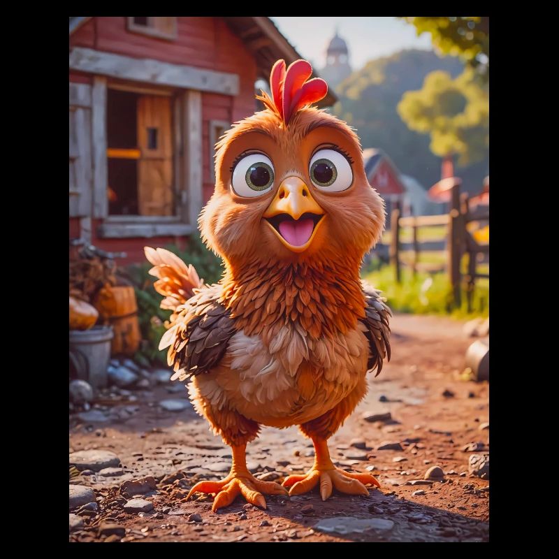 Animaux super mignons dans une forêt – Poulet