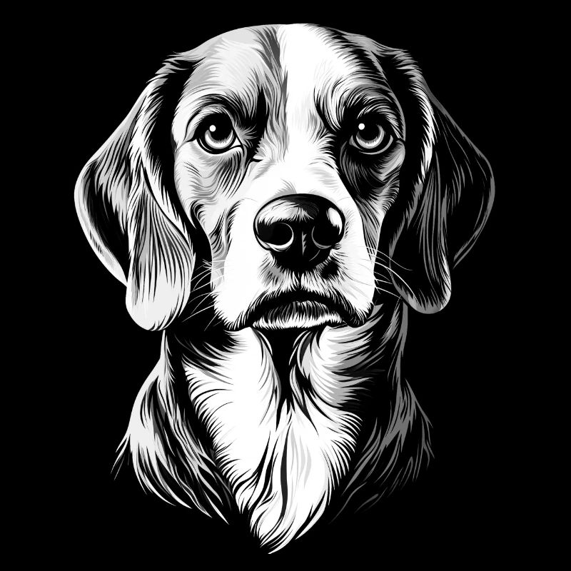 Beagle Portrait Chien Chien Idée Cadeau