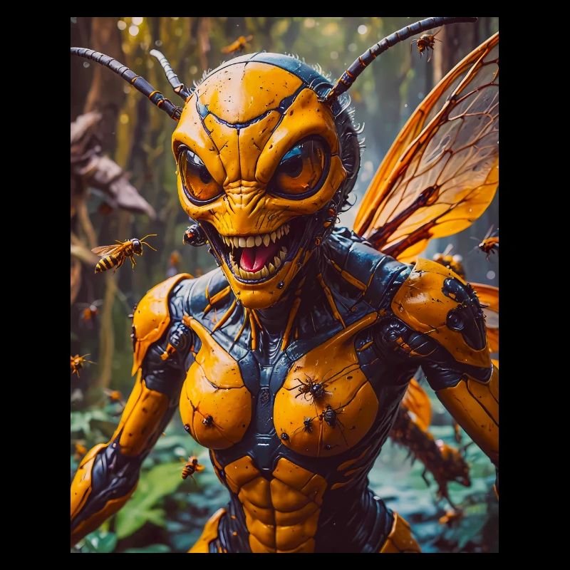 mutant monster half men half insect dark horror