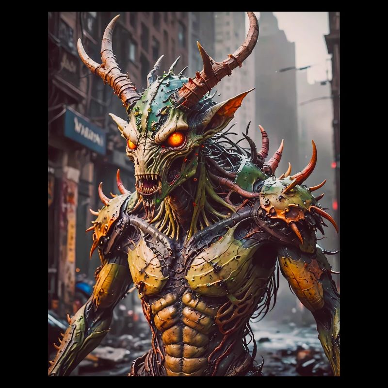 mutant monster half men half insect dark horror