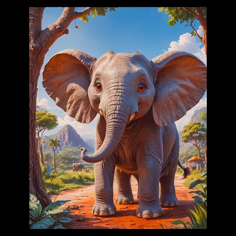 Animaux africains super mignons – éléphant