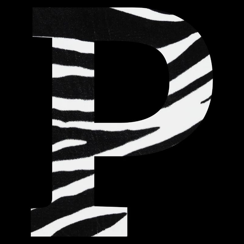 Buchstabe p Zebra
