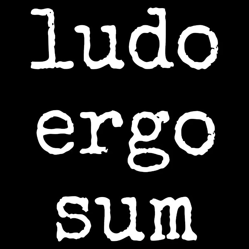 ludo ergo sum - I play therefore I am - saying