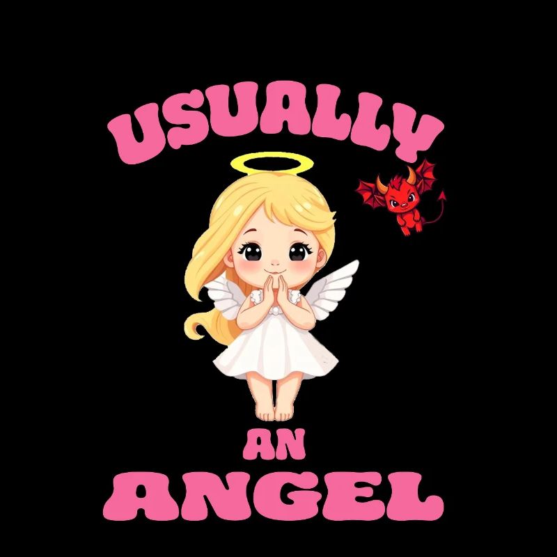 Engel Teufel Mädchen frech- Usually an Angel