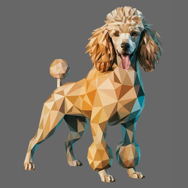 Poodle - Cool Low Poly Logo