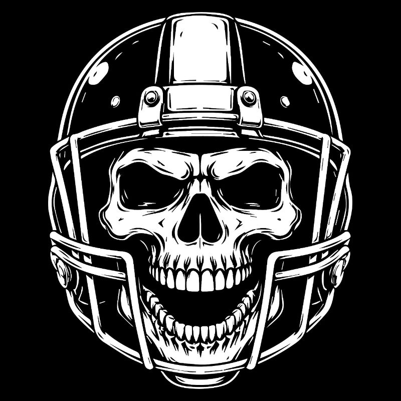 Crâne dans le casque Gridiron Edge