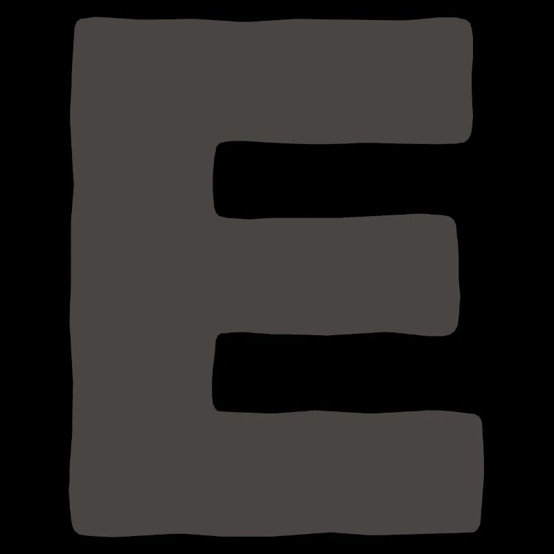 Typographie monogramme en gras lettre E minimale