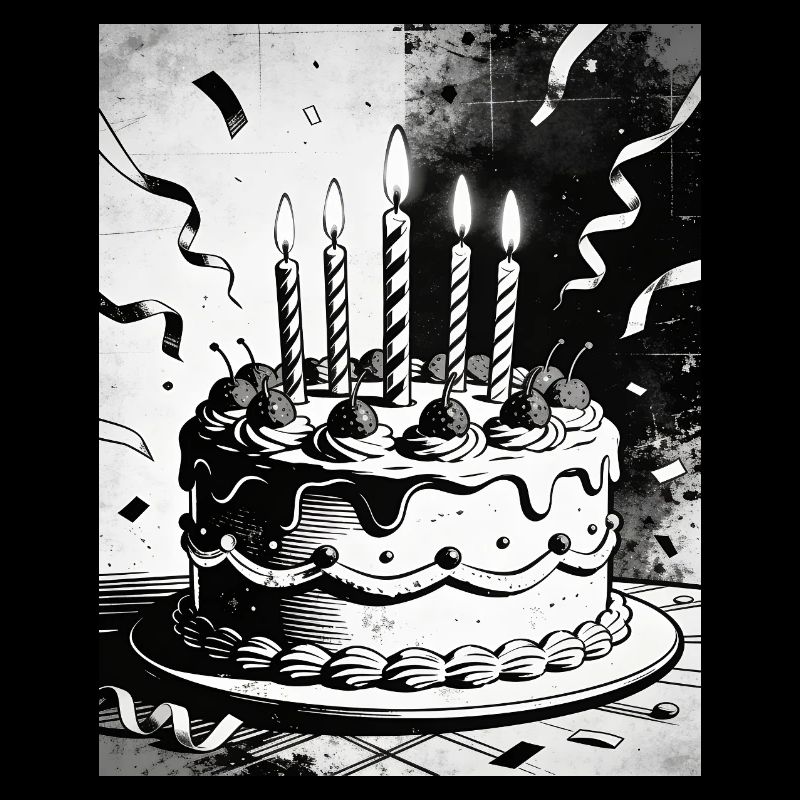 Bougies monochromes pour gâteau d’anniversaire