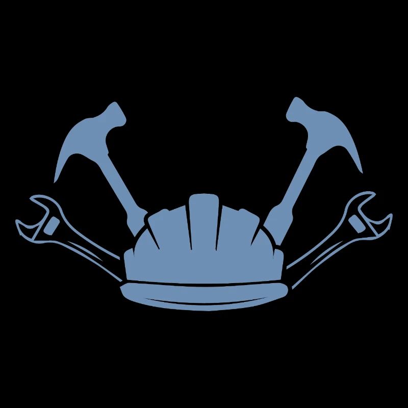 Construction Site Construction Worker Craft Helmet Silhouette