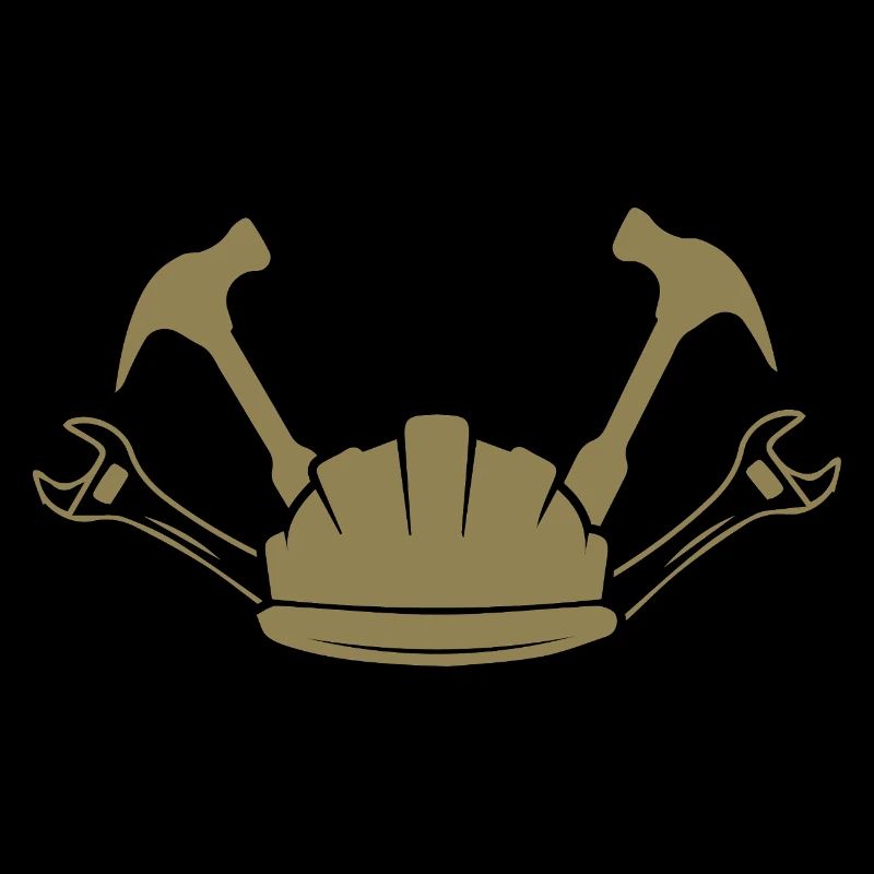 Baustelle Bauarbeiter Handwerk Helm Silhouette