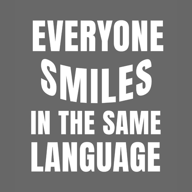 Smiling connects statement humanity