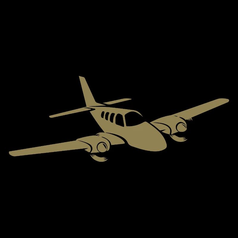 Minimalistisches Propellerflugzeug Silhouette