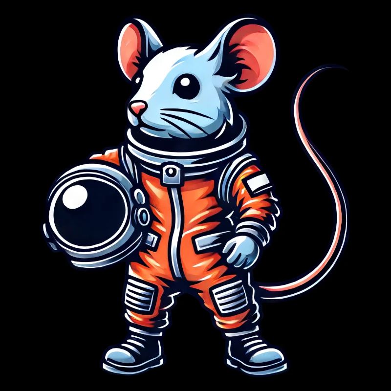 Souris Astronaute Univers Spatial Dessin animé de science-fiction