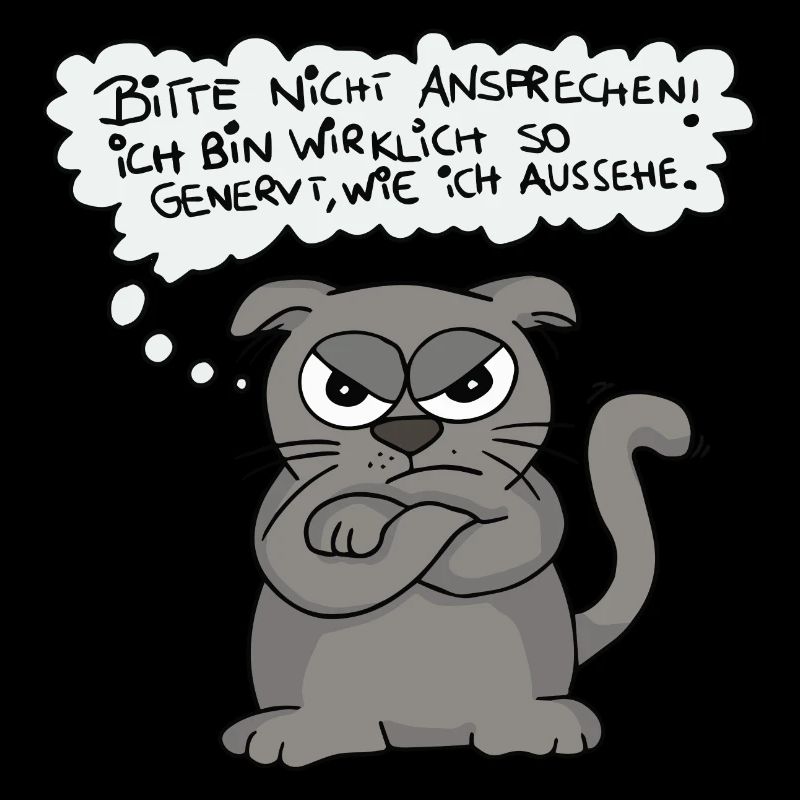 Chat agacé - Ne parle pas !