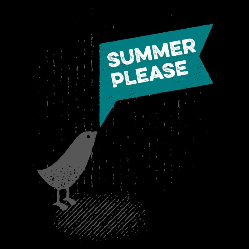 Süßer Vogel im Regen - Summer please