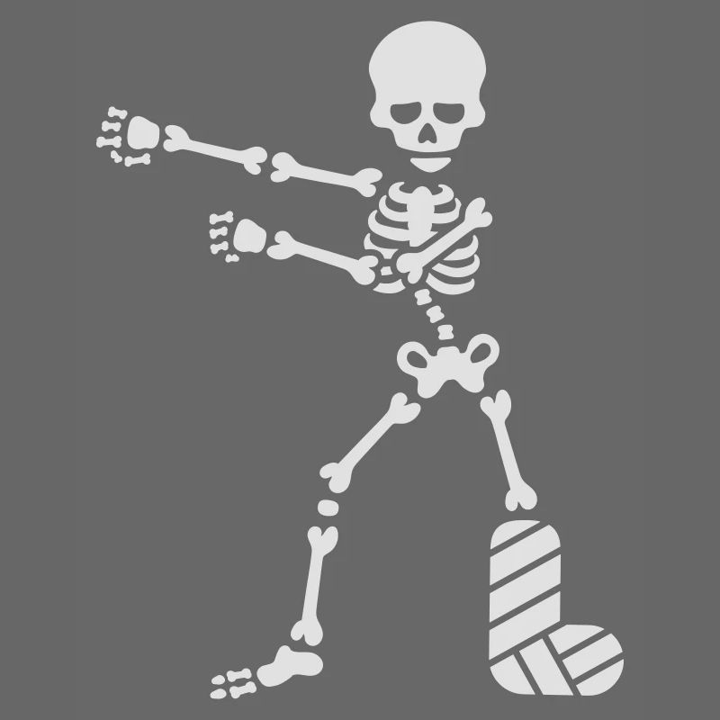 Broken leg plaster floss dance flossing skeleton