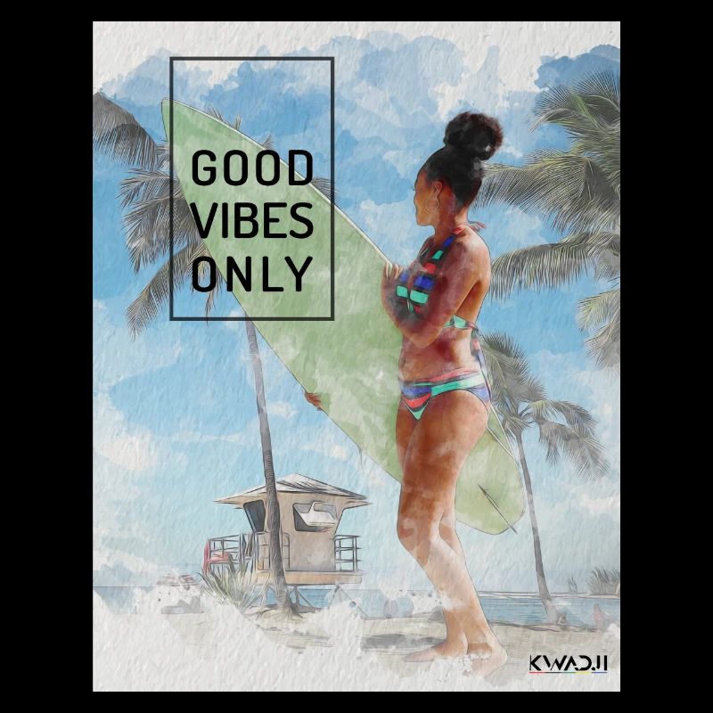 Beach Surfer Girl – Ondes positives
