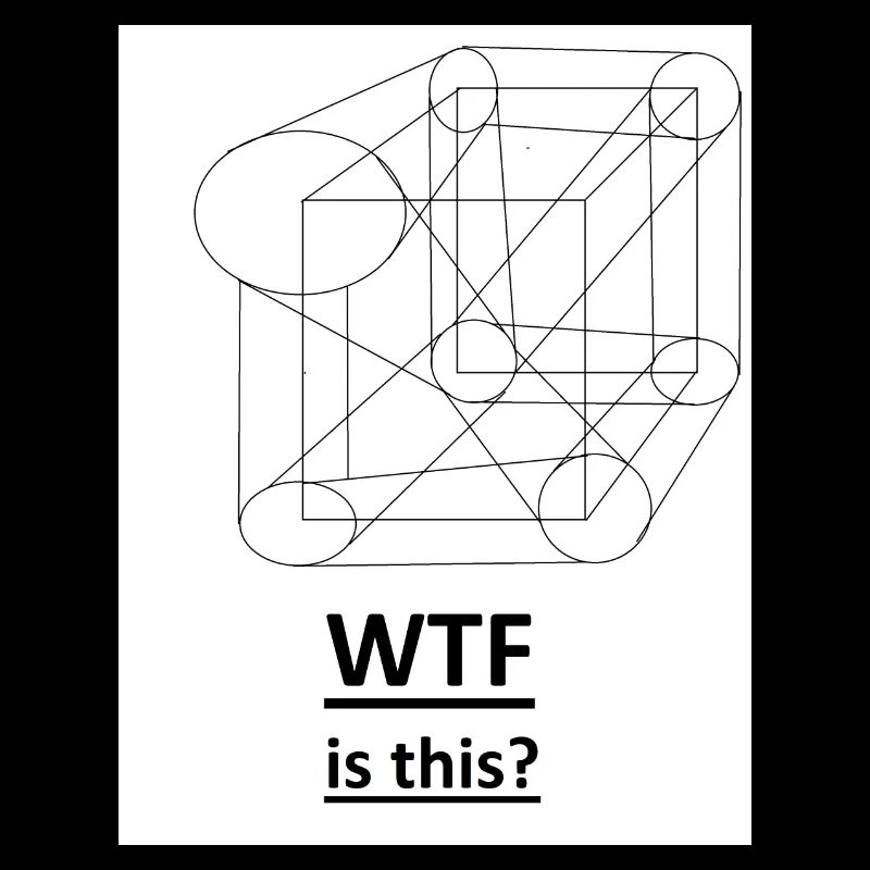 Geometrischer Würfel Netzkunst
