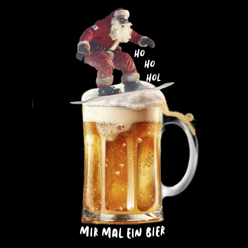 Ho Ho hol mir mal ein Bier Weihnachtsmann Surfen
