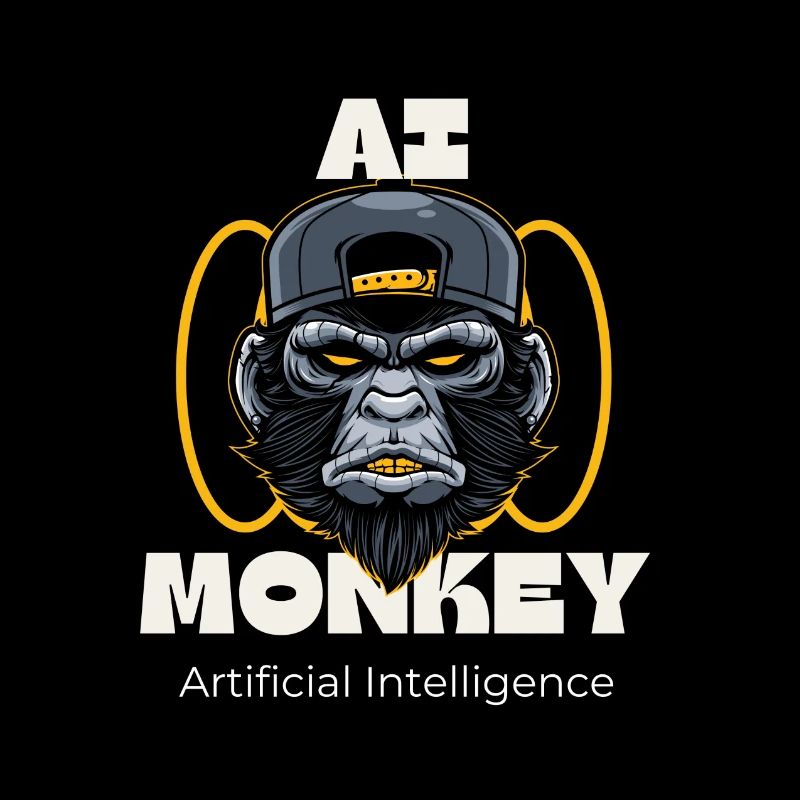 Singe astucieux avec thème IA