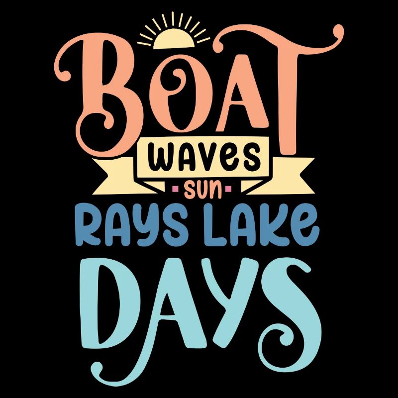 Boat Waves Sun Rays Lake Days