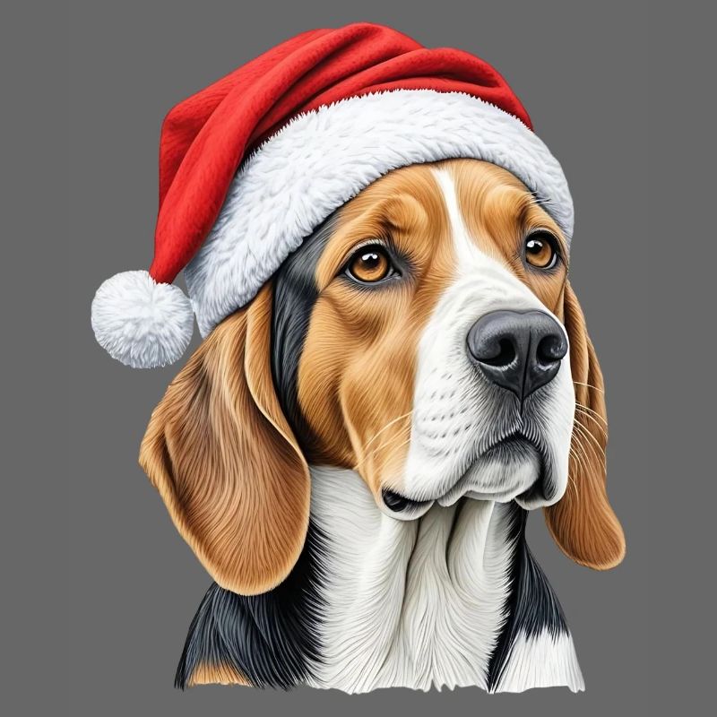 Chien beagle de Noël