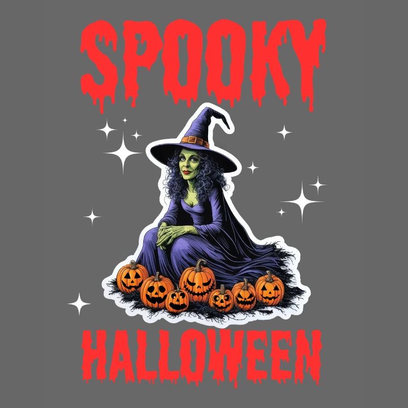 Sorcière d’Halloween effrayante – Conception de sorcière effrayante