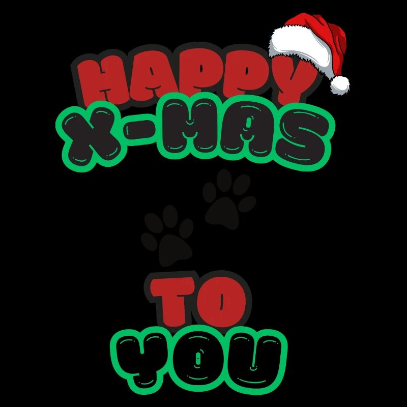 Conception de pattes de Noël heureux