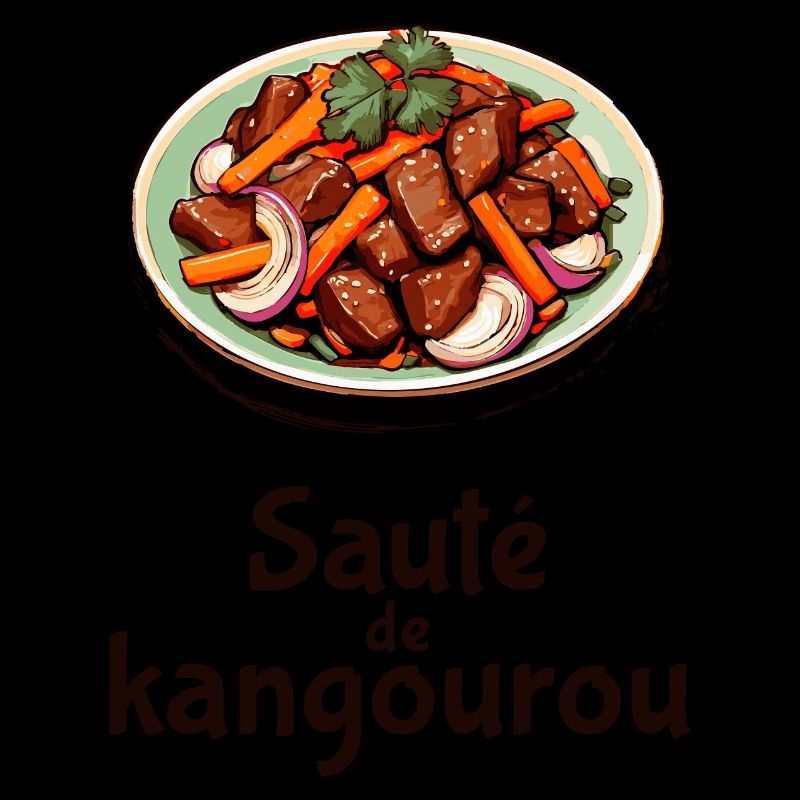 Känguru-Pfanne - Dunkler Text