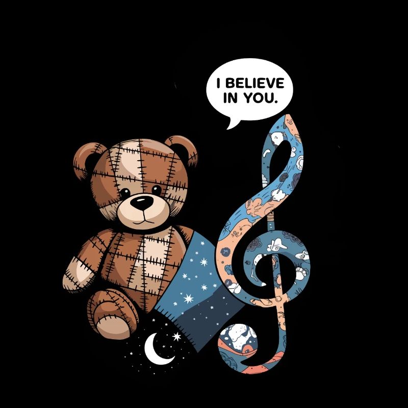 Ermutigender Teddybär mit Musik und Mondschein-Comf