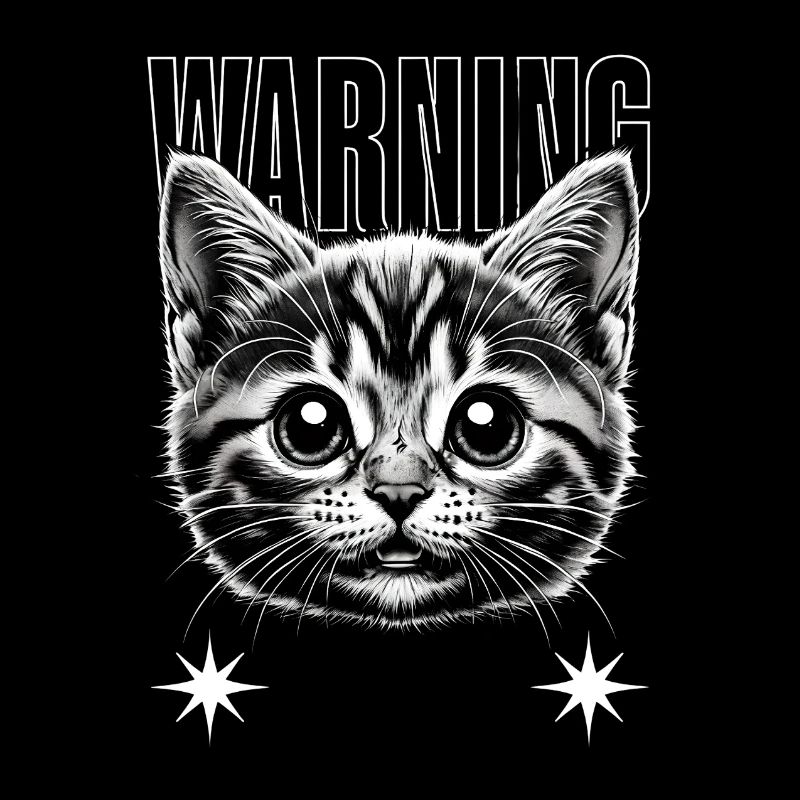 Avertissement chat mignon cadeau