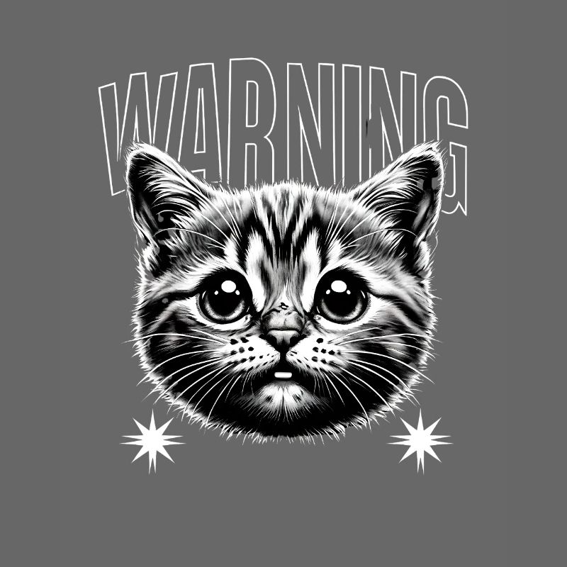 Warning Cat Kitty Gift